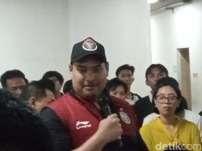 Menpora Dito Ariotedjo di Hartono Trade Center, Sukoharjo, Senin (8/5/2023).