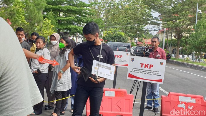 Niko Setiawan, teman Aditya yang mengambil senjata laras panjang usai diperintah AKBP Achiruddin. (Goklas Wisely/detikSumut)