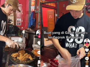 Rafael Tan SM*SH Jualan Ayam Geprek di Garut, Laris Manis!