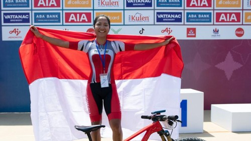 Sayu Bella raih medali emas cabor sepeda MTB di SEA Games 2023 Kamboja