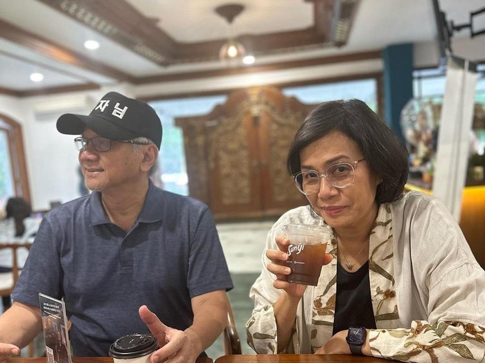 Momen ngopi Sri Mulyani