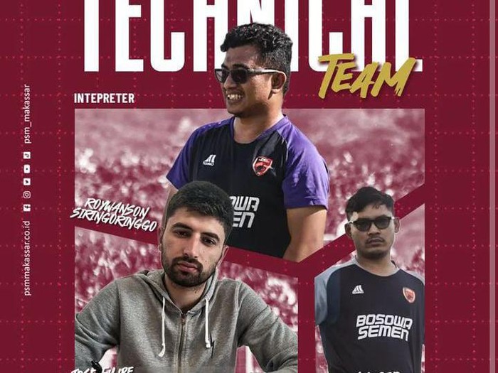 tim Analyst and Scouting baru PSM Makassar Jose Filipe Carvalho dos Santos.