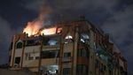 Penampakan Apartemen di Gaza Kebakaran Gegara Serangan Udara Israel