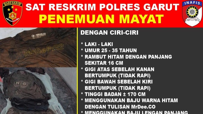 Ciri-ciri tengkorak yang ditemukan di Garut.