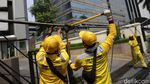 Jelang KTT ASEAN, Kabel Semrawut di Jalan Jenderal Sudirman Dirapikan