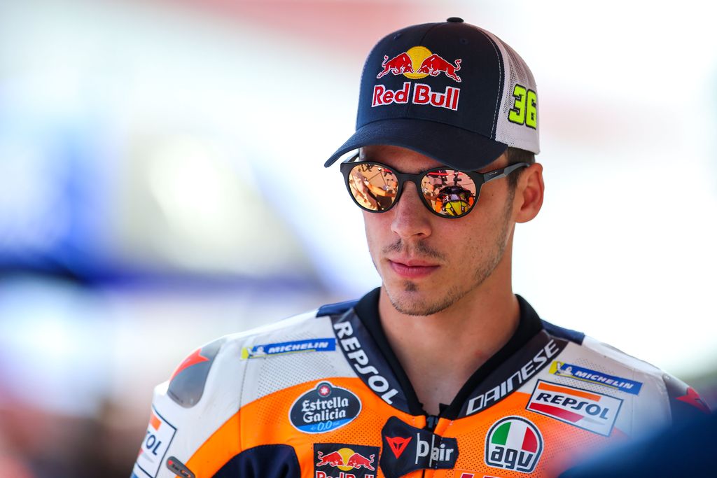 LAGOA, ALGARVE, PORTUGAL - MARCH 26: Joan Mir (Repsol Honda Team) looks on during the MotoGP Of Portugal - Race at Autodromo do Algarve on March 26, 2023 in Lagoa, Algarve, Portugal. (Photo by Diogo Cardoso/DeFodi Images via Getty Images)