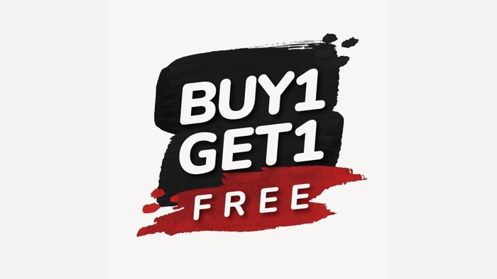 Contoh promo diskon beli 1 gratis 1.