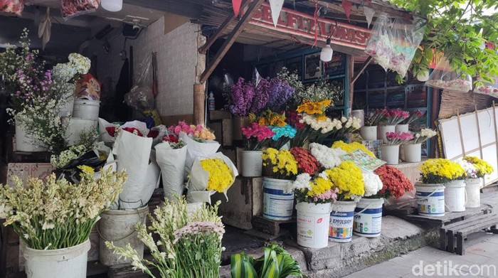 Toko bunga di Jalan Otista, Kota Bogor (M Sholihin/detikcom)