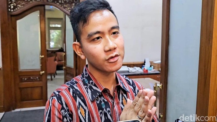 Wali Kota Solo Gibran Rakabuming Raka di Balai Kota Solo, Selasa (9/5/2023).