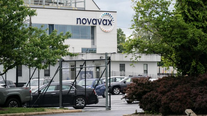 The Novavax headquarters in Gaithersburg, Maryland, US, on Tuesday, May 9, 2023. Novavax Inc., one of the companies that geared up to make Covid-19 shots, will cut about 25% of its workforce as the pandemic fades. Photographer: Nathan Howard/Bloomberg via Getty Images