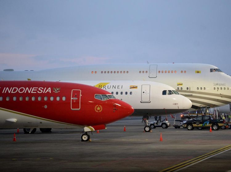 Deretan Pesawat Pemimpin Negara ASEAN Parkir di Bandara Bali
