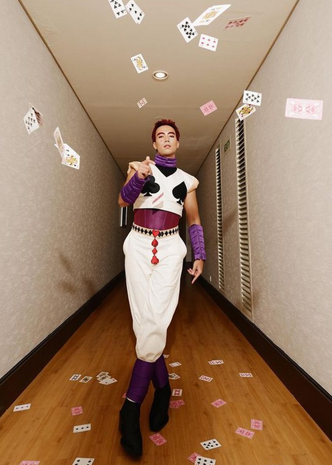 Vidi Aldiano tampil menjadi Hisoka, karakter pesulap di manga Hunter x Hunter. Foto: Instagram