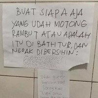 Makanya kalau sudah mengotori harus kembali dibersihkan. Jangan sampai memancing keributan seperti ini. Foto: Twitter/@txtdarikostan