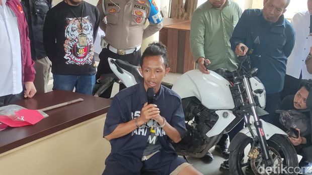 Rilis pelaku pembunuhan-mutilasi pemilik depot air isi ulang di Mapolrestabes Semarang, Rabu (10/5/2023).