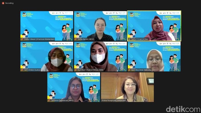 Webinar Kemenkes RI dan Dinas Kesehatan Sumut. (Felicia Gisela Sihite/detikSumut)