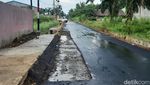 Penampakan Aspal Jalan di Medan yang Terkelupas Diinjak Kadis Bina Marga