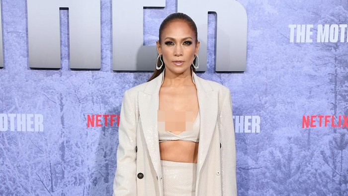 Ben Affleck and Jennifer Lopez at the premiere of The Mother held at Regency Village Theatre on May 10, 2023 in Los Angeles, California. (Photo by John Salangsang/Variety via Getty Images)