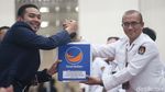 Iring-iringan Ojol dan Marching Band Antar NasDem Daftar Bacaleg ke KPU
