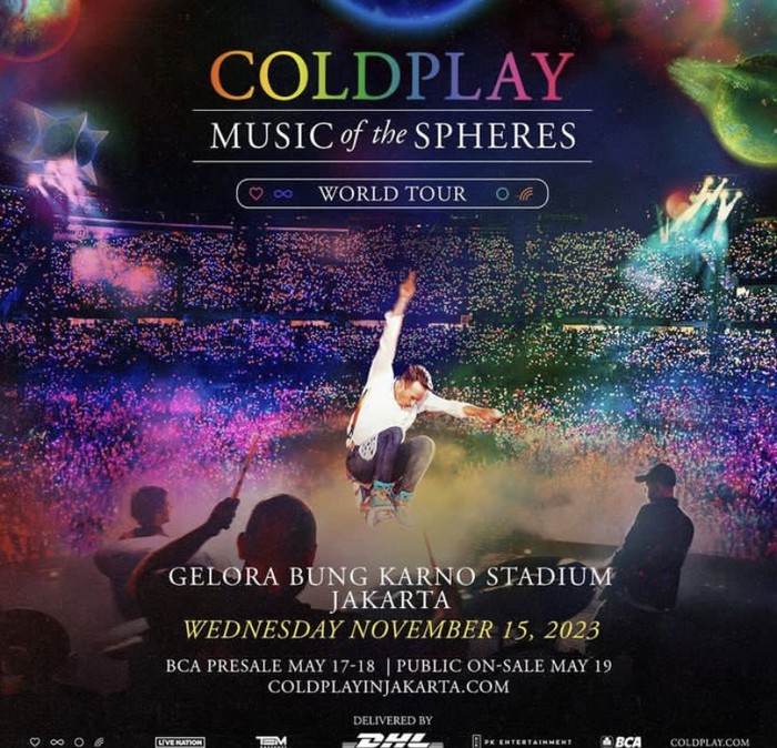 Konser Coldplay di Jakarta. (Foto: Istimewa)