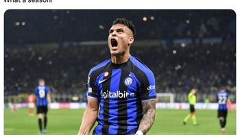 Lautaro Martinez membuktikan kualitasnya. Foto: Twitter