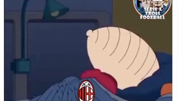 Fans AC Milan tidur dengan perasaan sedih dan kecewa. Foto: Twitter