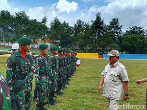 Menhan Prabowo Bakar Semangat Prajurit TNI yang Akan Operasi ke Papua