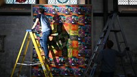 Karya para seniman mengajak pencinta seni untuk merenungkan kembali hak dan kebebasan yang kita anggap remeh. Serta mengajak kita untuk mempertimbangkan apa sih artinya bebas.  Foto: Getty Images/Finnbarr Webster