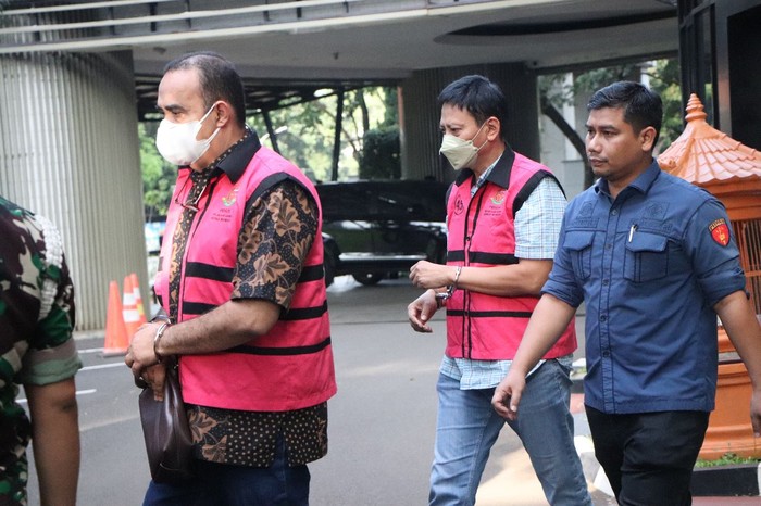 Para tersangka korupsi PT GTS. (Dok Kejagung)