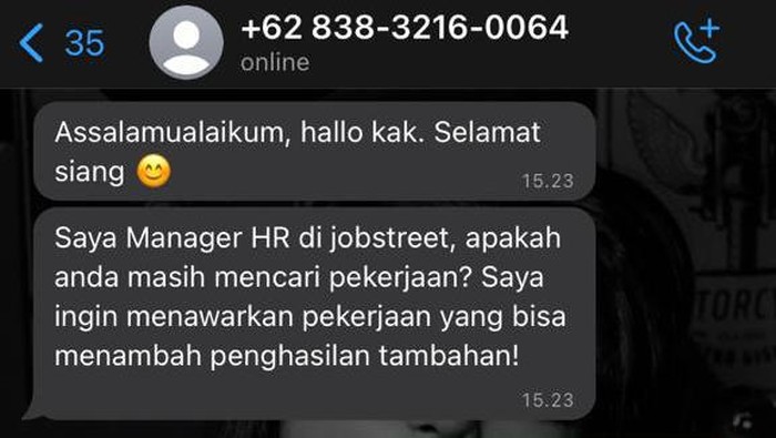 Penipuan Tawaran Kerja