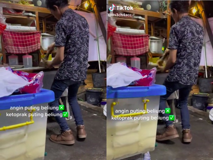 Penjual ketoprak puting beliung