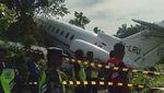 Penampakan Pesawat Tergelincir di Morowali Sulteng