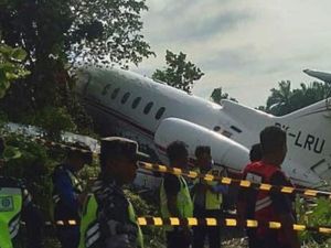 Teknisi Pesawat Jet Pribadi Overrun di Bandara Morowali Alami Luka Lecet