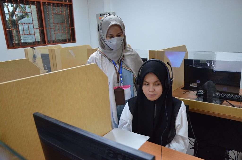 Peserta UTBK tunanetra di UNY