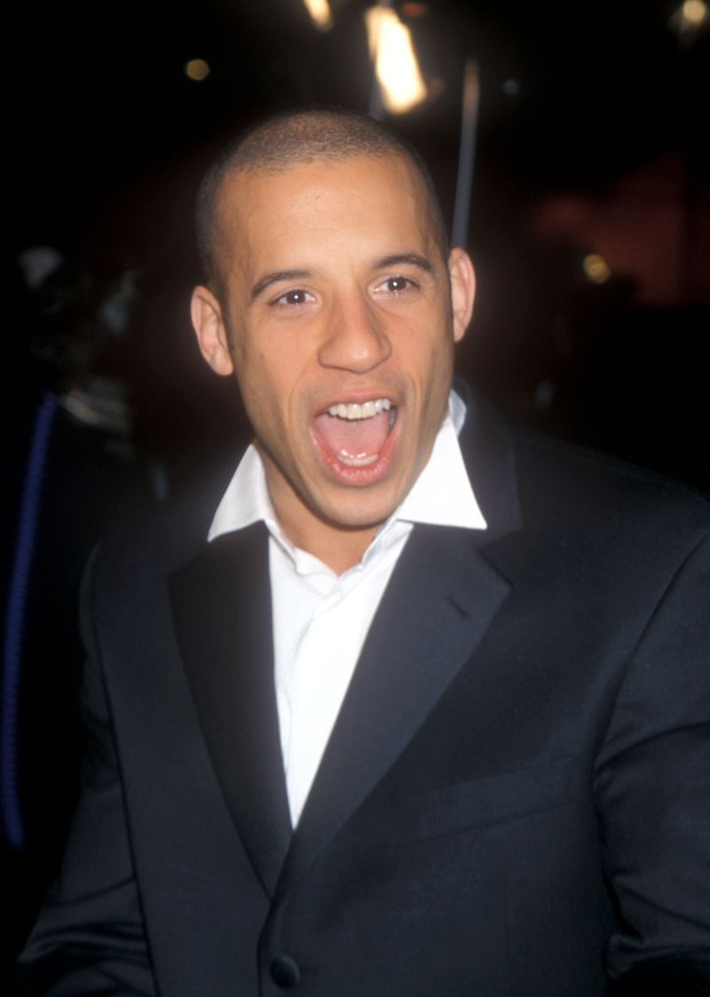 Vin Diesel during 1999 Vanity Fair Oscar Party - Arrivals at Morton's Restaurant in Los Angeles, California, United States. (Photo by Barry King/WireImage)