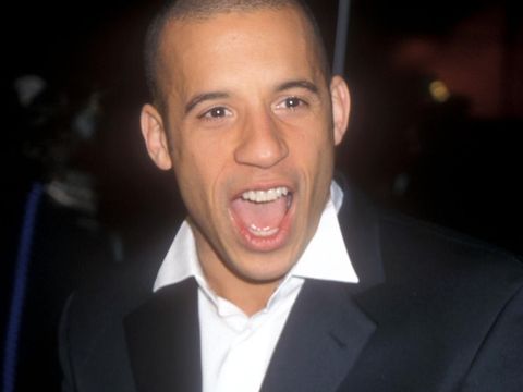 Vin Diesel during 1999 Vanity Fair Oscar Party - Arrivals at Morton's Restaurant in Los Angeles, California, United States. (Photo by Barry King/WireImage)