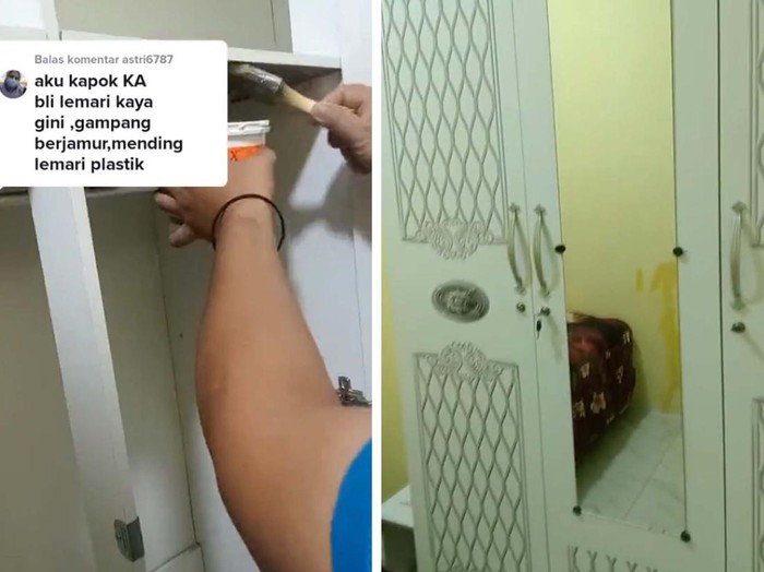 Wanita ini menyesal membeli lemari murah, jadi gampang berjamur dan ada kutu.
