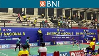 Partai Alesa Sri Renita Azzahra/Wafa Hasnidya Shuhaila vs Dzifana Andria Ramadani/Najwa Nindika Permana Putri tak kalah sengit dan tuntas rubber game 17-21, 21-14, 21-9. Foto: Vidya P/detikcom