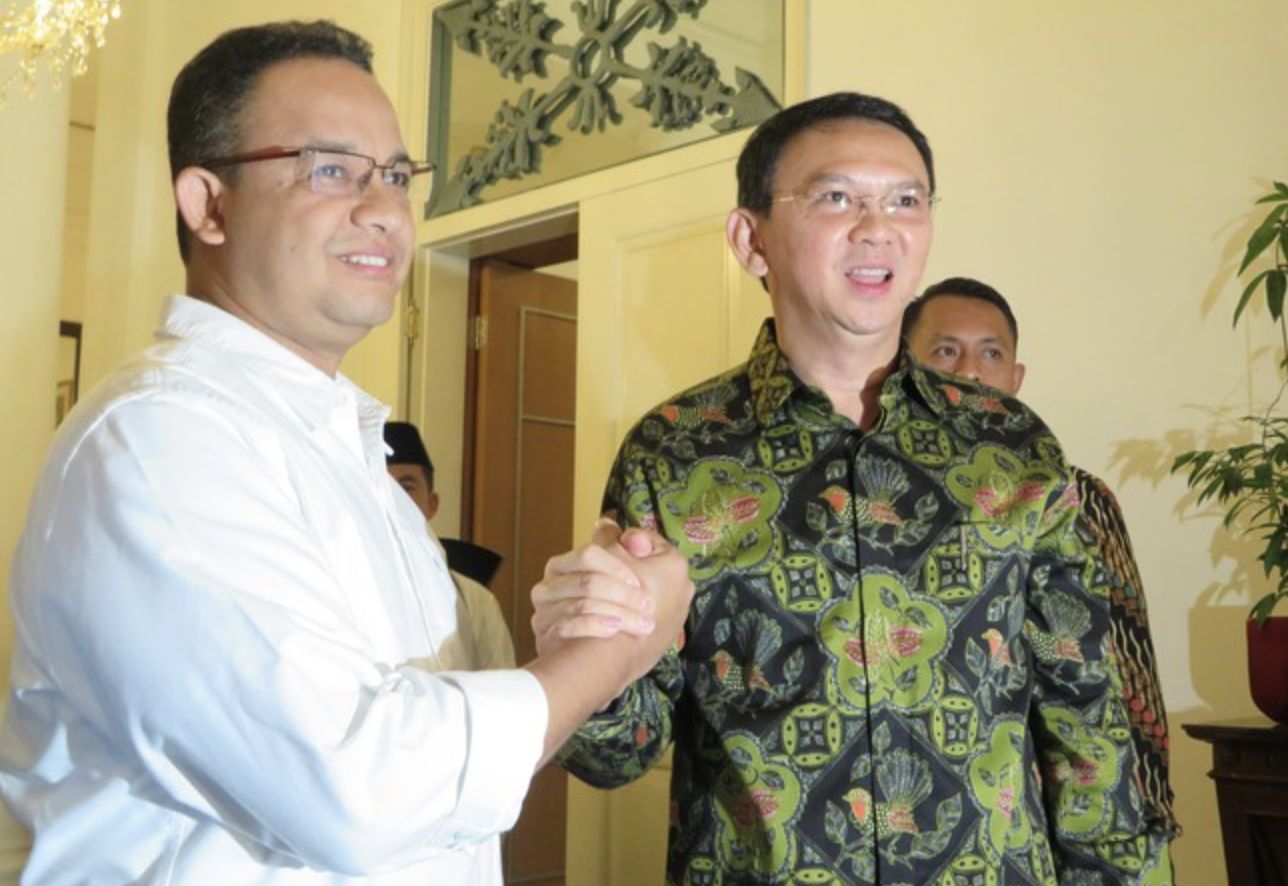 Anies Baswedan dan Ahok. (Detikcom/Noval)