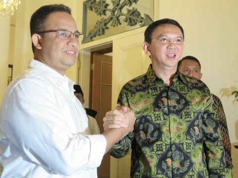 Anies Baswedan dan Ahok. (Detikcom/Noval)