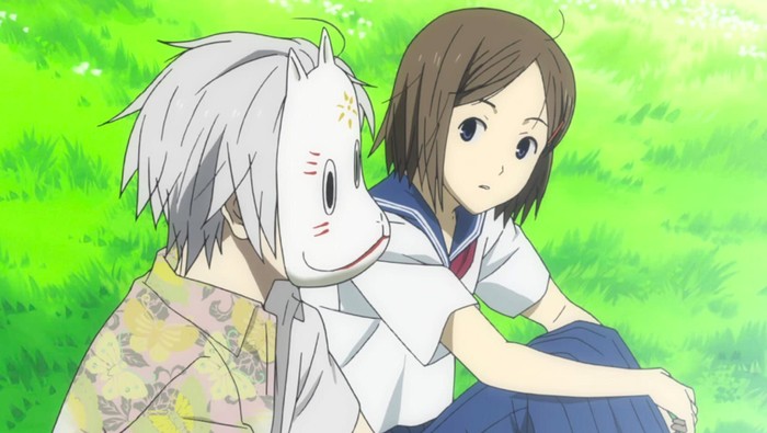 Gin dan Hotaru Tekagawa dalam film anime Hotarubi no Mori e (he Forest of Fireflies Light).