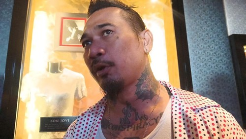 I Gede Ari Astina atau akrab disapa Jerinx, Jumat (12/5/2023). (Triwidiyanti/detikBali)