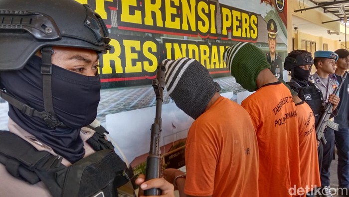 Pelaku pembacokan polisi di Indramayu.