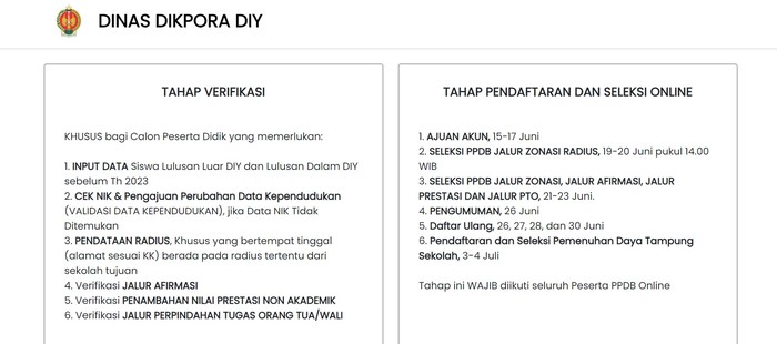 PPDB SMA SMK Jogja 2023