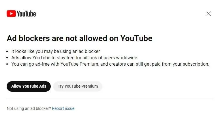 Tampilan Fitur YouTube Pemblokir Iklan