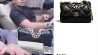 Tas Aurel yang satu ini adalah Chanel 19 Large Handbag - Lambskin, Gold-Tone, Silver-Tone & Ruthenium-Finish Metal Black seharga Rp 91 juta. Foto: Instagram fashion_aureliehermansyah_atta