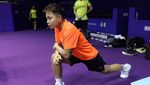 Foto Latihan Perdana Tim Bulutangkis Indonesia di Piala Sudirman 2023