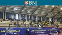 Alfindo/Melkior Elang Pura Angkasa menjuarai nomor Ganda Pemula Putra berkat kemenangan atas Jevan Bennet Seleky/Mandala Abiyyu Rakhanda dengan skor 22-20, 21-11. Foto: Vidya P/detikcom