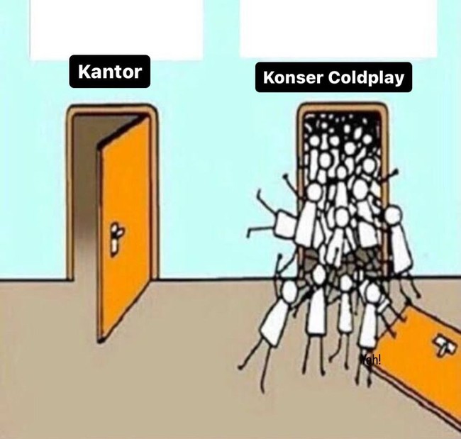 Pokoknya kalau nanti karyawan ada yang minta cuti tanggal 15 November pasti doi nonton konser Coldplay deh. Bisa-bisa karyawanmu nonton konser Coldplay berjamaah nih.. Foto: Twitter/@fermendkis