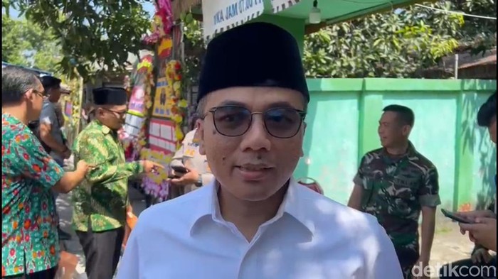 Sekjen PPP Arwani Thomafi di Rembang, Sabtu (13/5/2023).