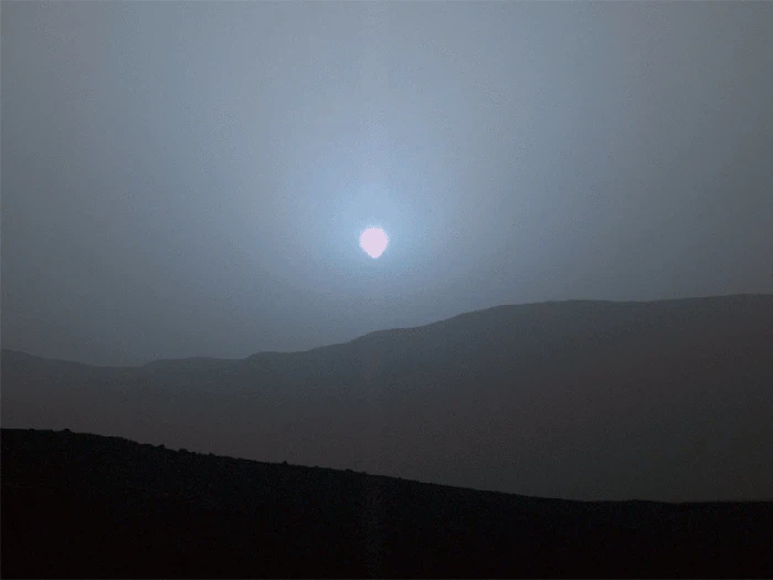 Senja biru di Mars